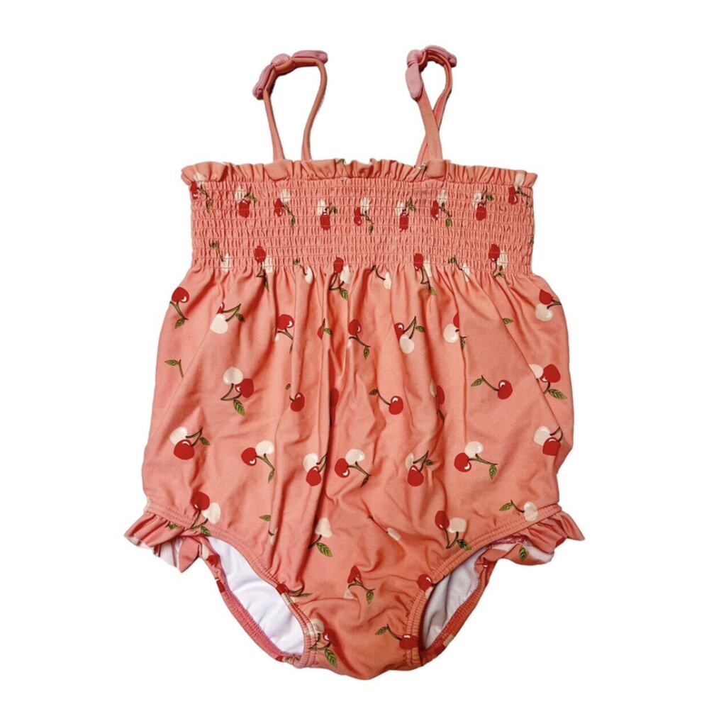 Janie And Jack Smocked Cherry Swim Suit Size 24m